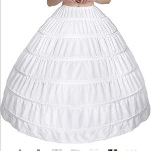 Full A-line hoop skirt floor length